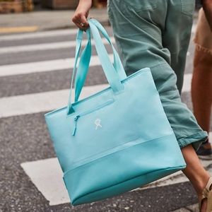 Hydro Flask Cooler Reusable Cooler Lunch Bag Blue EUC